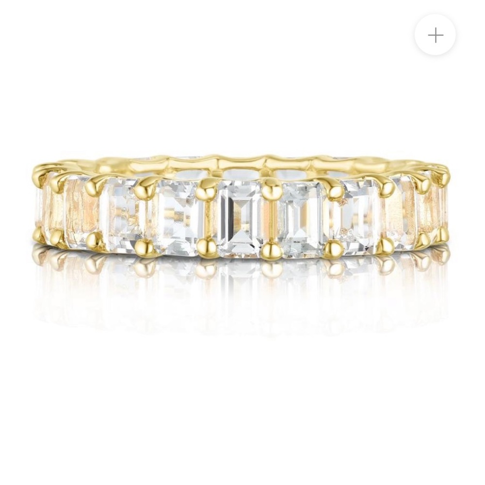 Ring Concierge Gold Topaz Emerald Cut Ring - Size 7